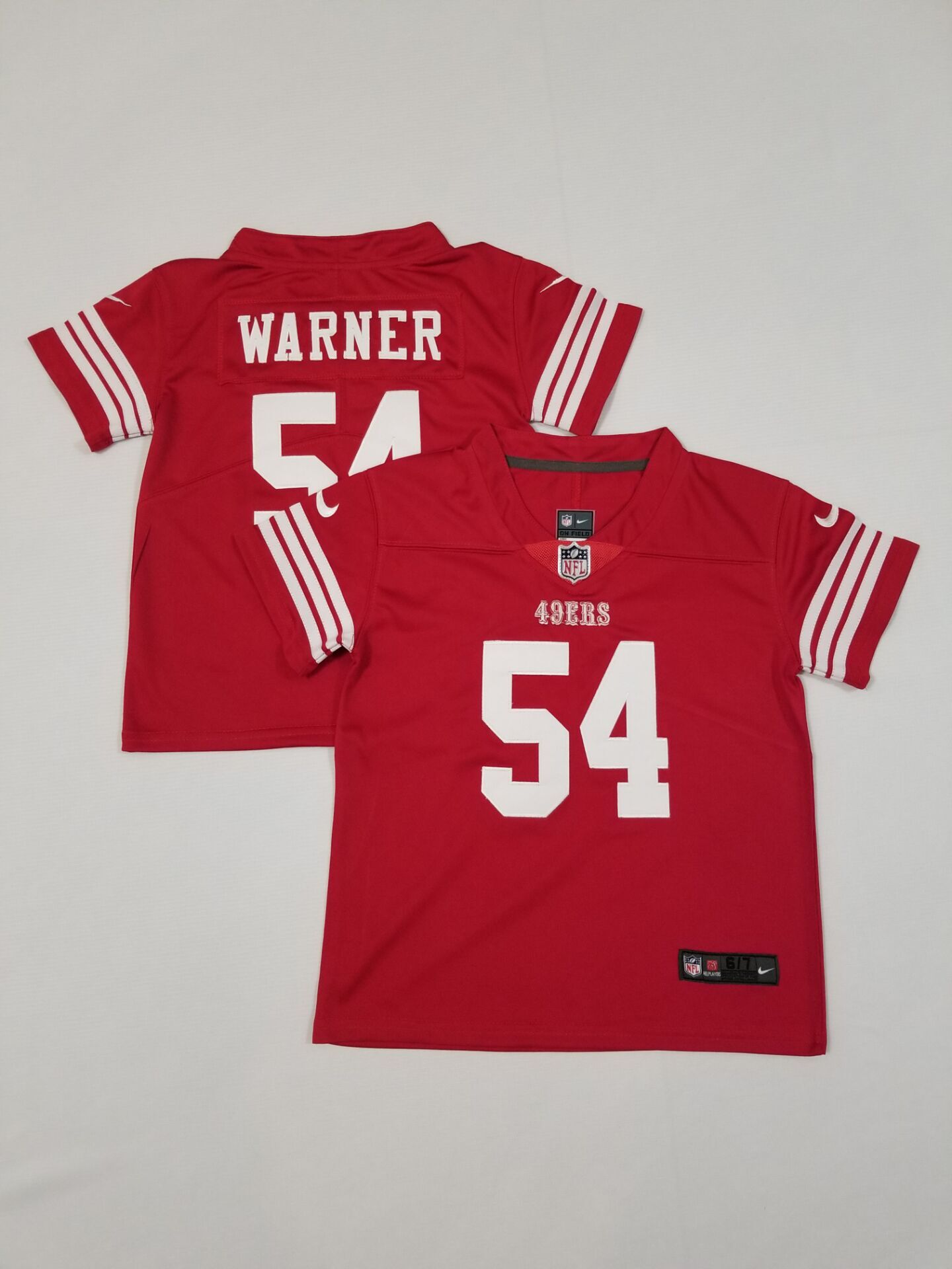 Baby San Francisco 49ers #54 Warner red 2024 NFL NIKE jersey->customized nfl jersey->Custom Jersey